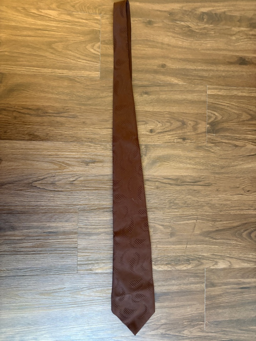 The Men's Store Brown Paisley Silk Tie